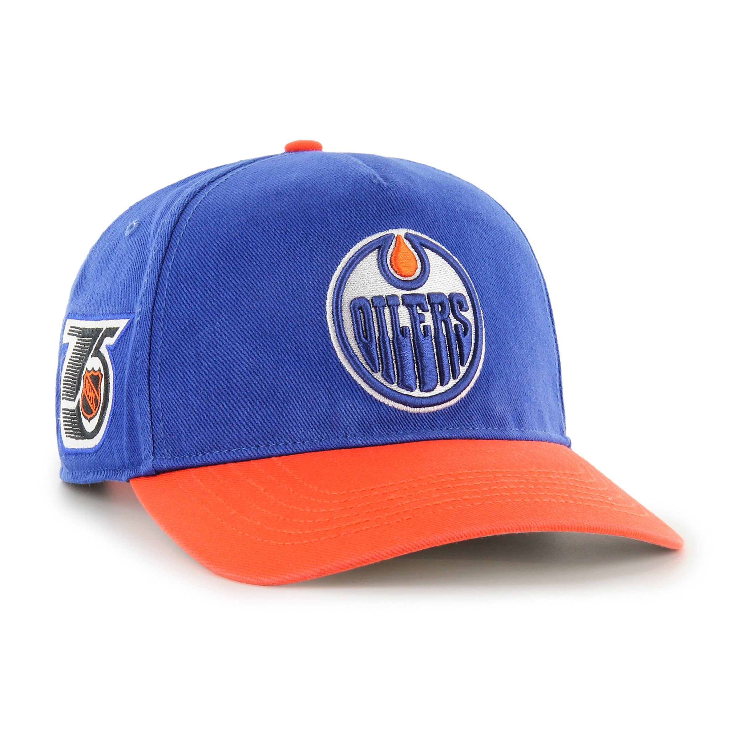 Edmonton Oilers NHL 47 Brand Casquette réglable bleu royal rétro avec attelage de gel pour hommes