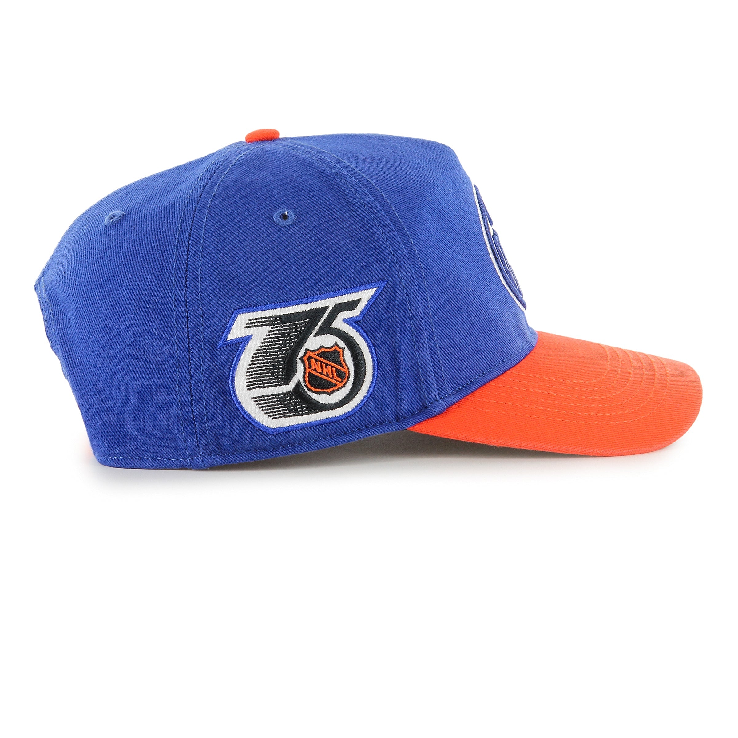 Edmonton Oilers NHL 47 Brand Casquette réglable bleu royal rétro avec attelage de gel pour hommes