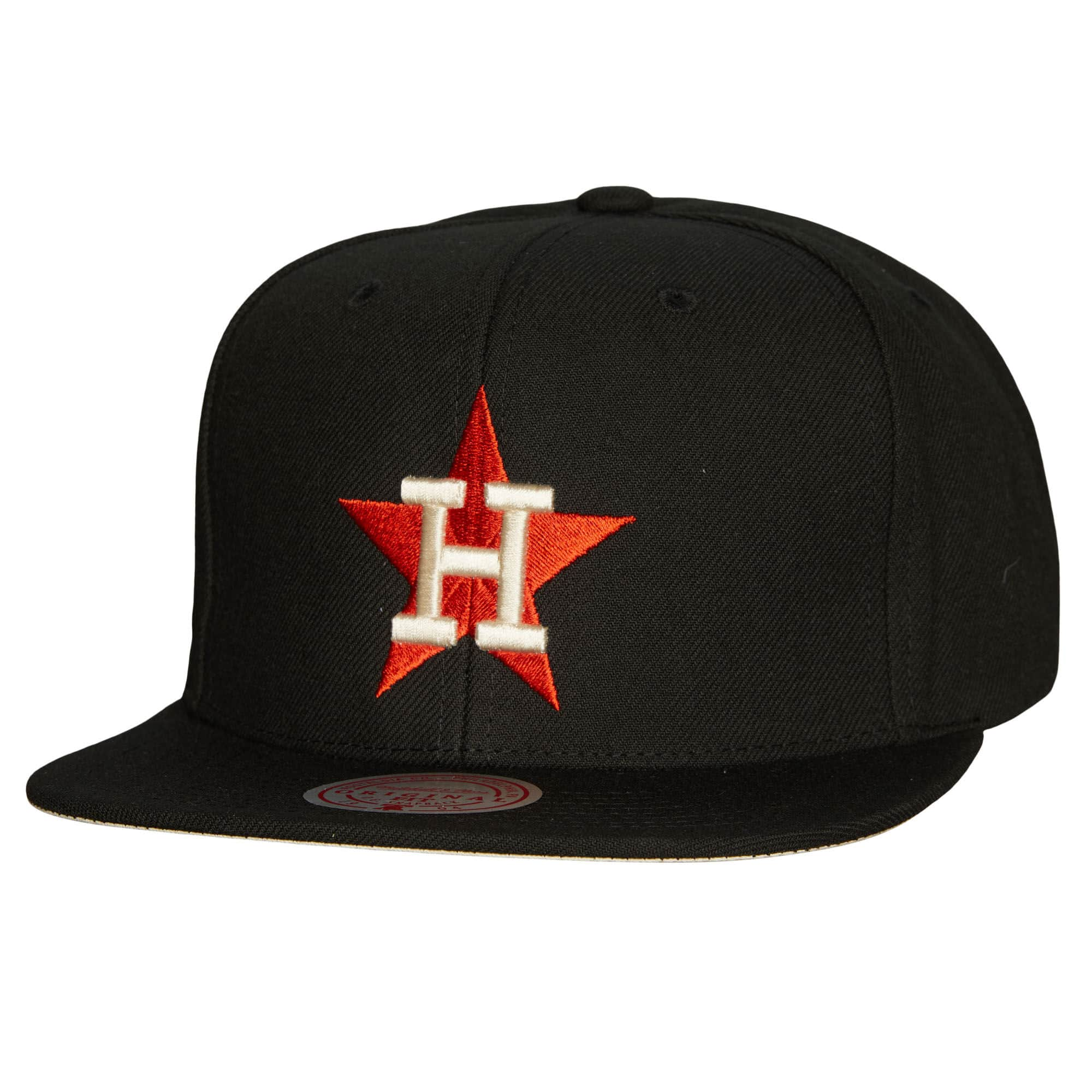 Houston Astros MLB Mitchell & Ness Men's Black Team Classic Snapback