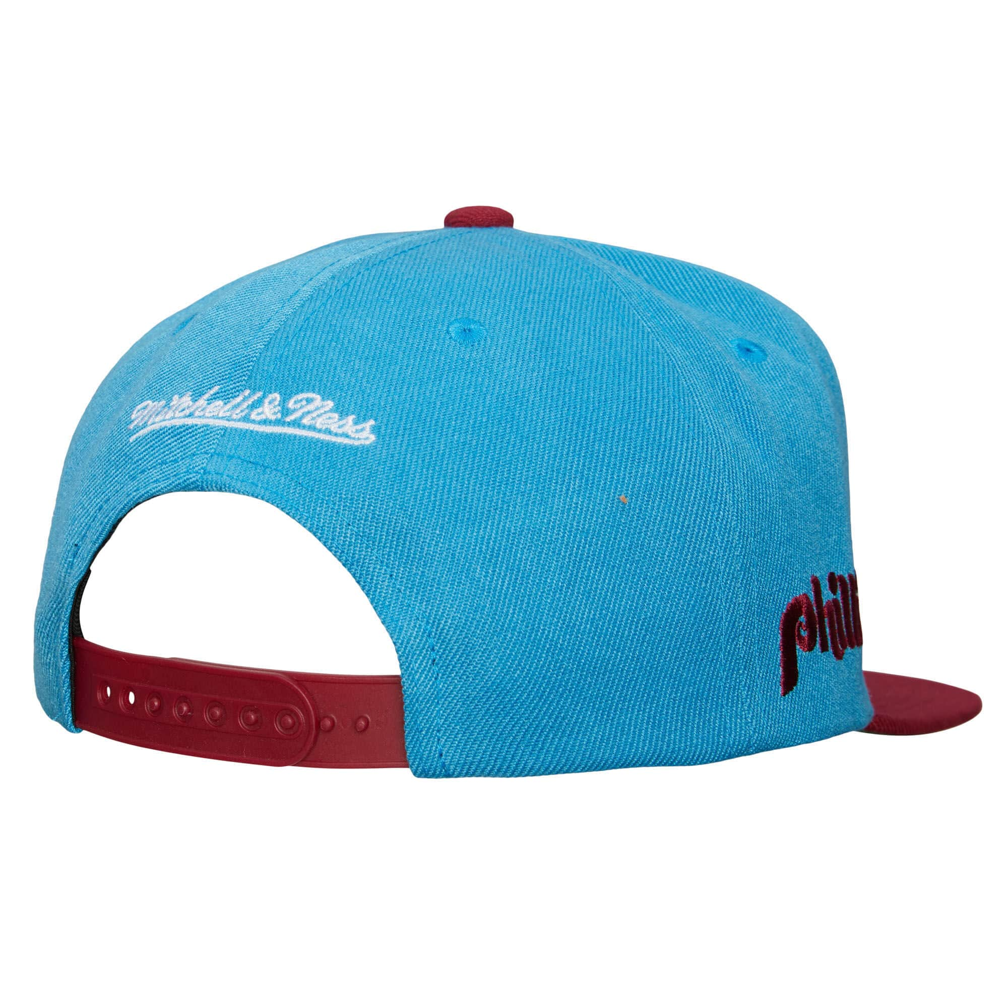 Philadelphia Phillies MLB Mitchell &amp; Ness Snapback bleu clair Evergreen pour hommes