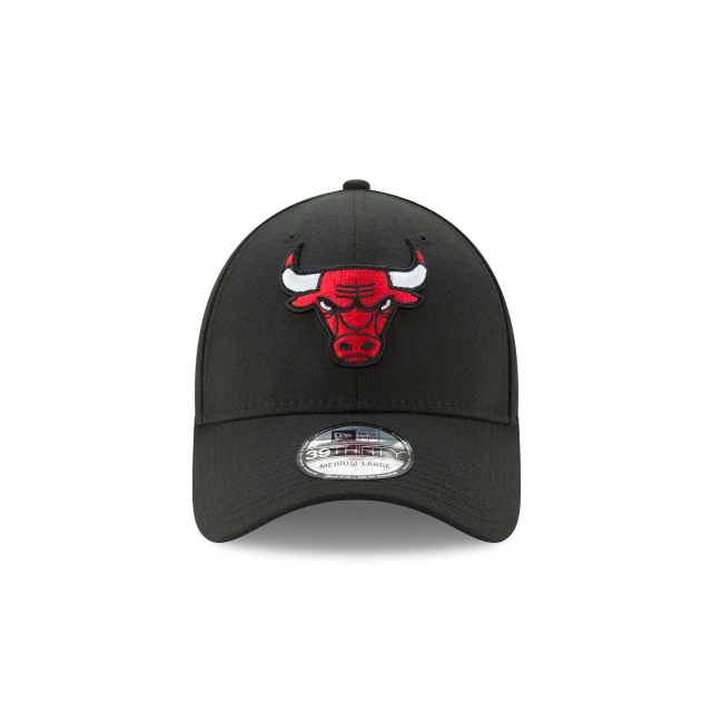 Chicago Bulls NBA New Era Men's Black 39Thirty Team Classic Stretch Fit Hat