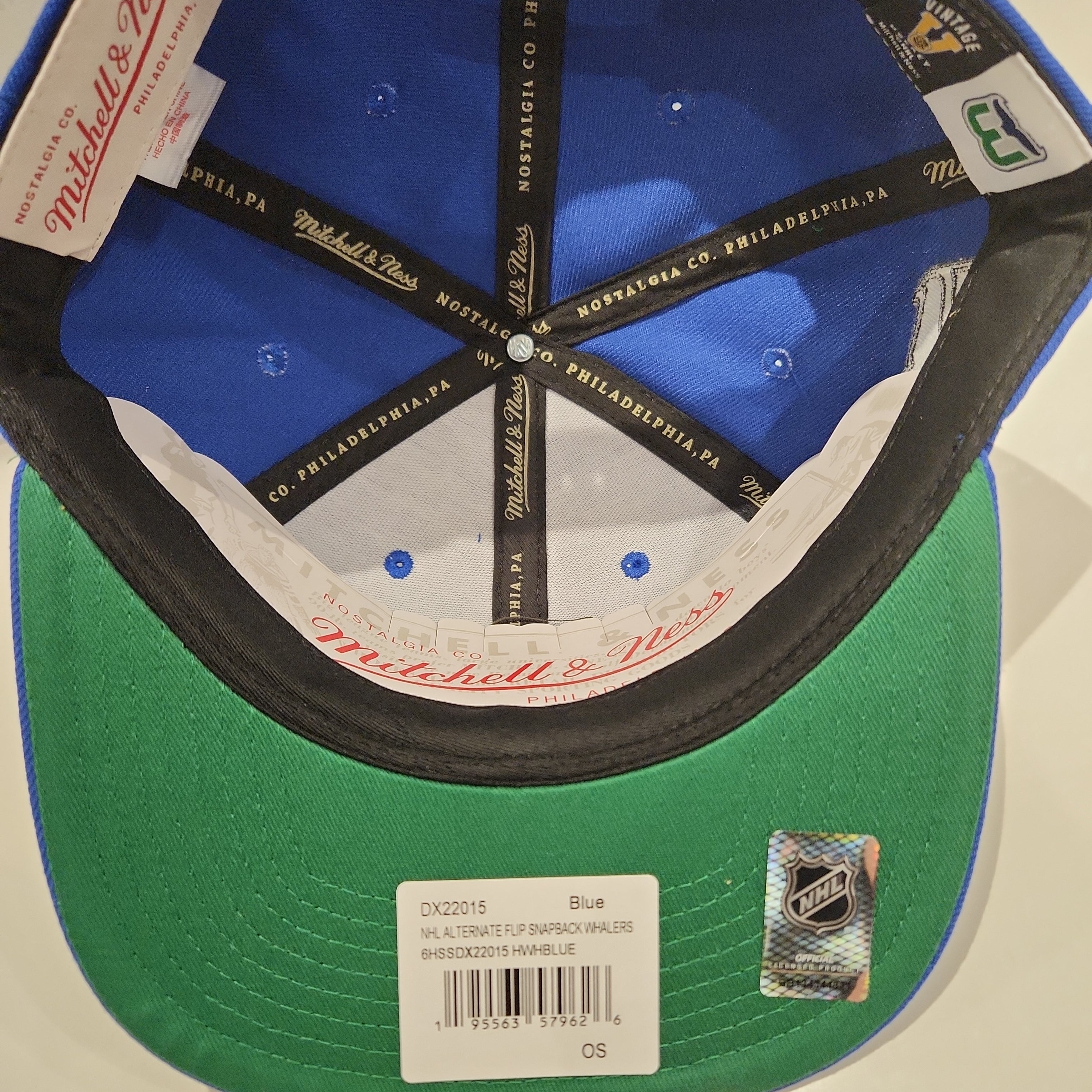 Hartford Whalers NHL Mitchell & Ness Men's Royal Blue Alternate Flip Snapback