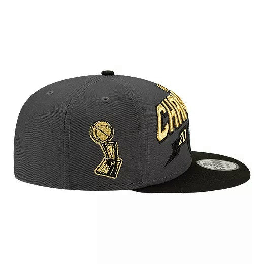 Milwaukee Bucks NBA New Era Men's Grey 9Fifty 2021 NBA Finals Champions Locker Room Snapback