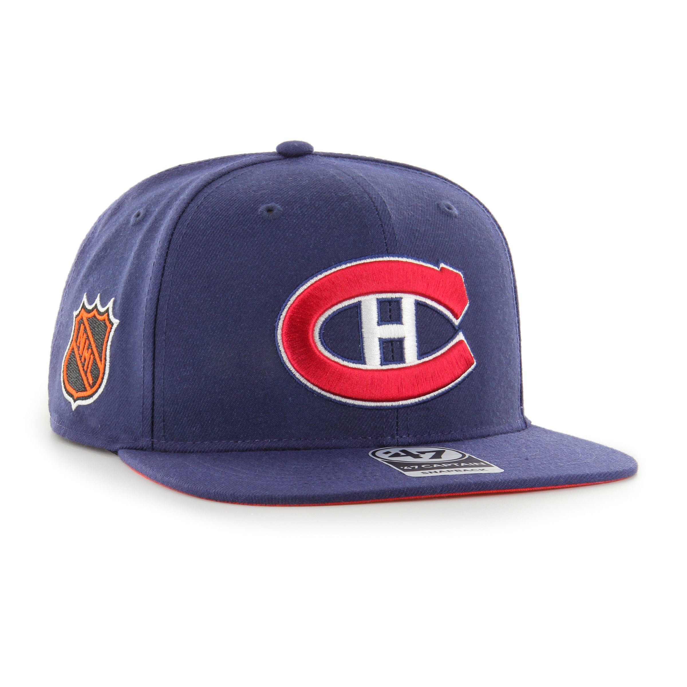 Montreal Canadiens NHL 47 Brand Men's Navy Sure Shot Under Captain Snapback