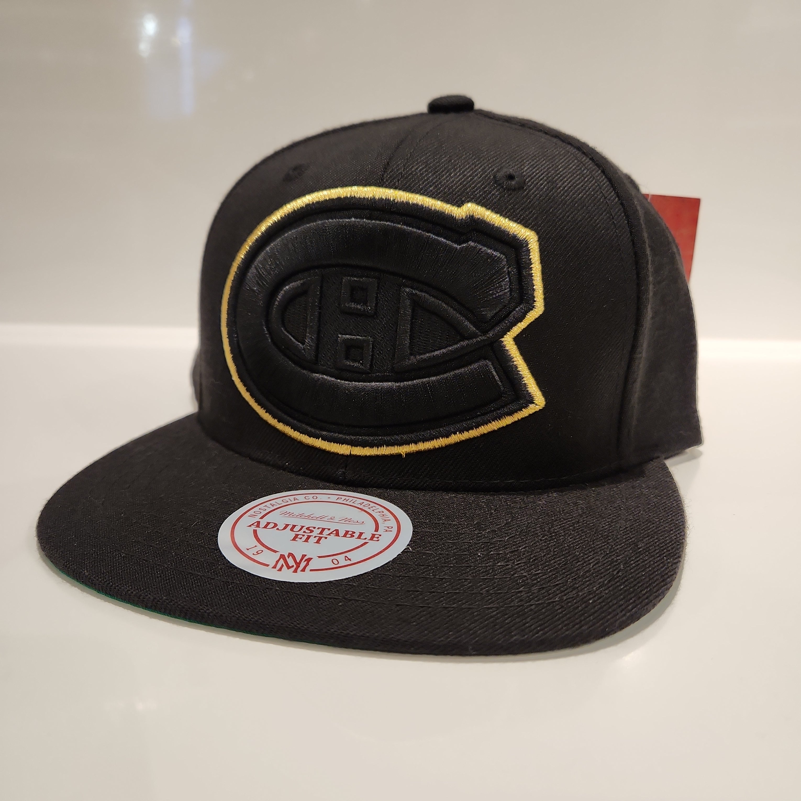 Montreal Canadiens NHL Mitchell & Ness Men's Black/Gold Coin Snapback