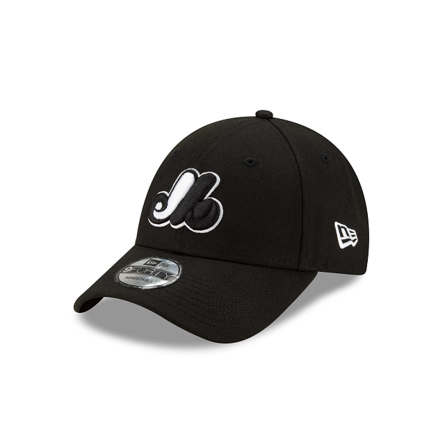 Montreal Expos MLB New Era Men's Black 9Forty The League Adjustable Hat