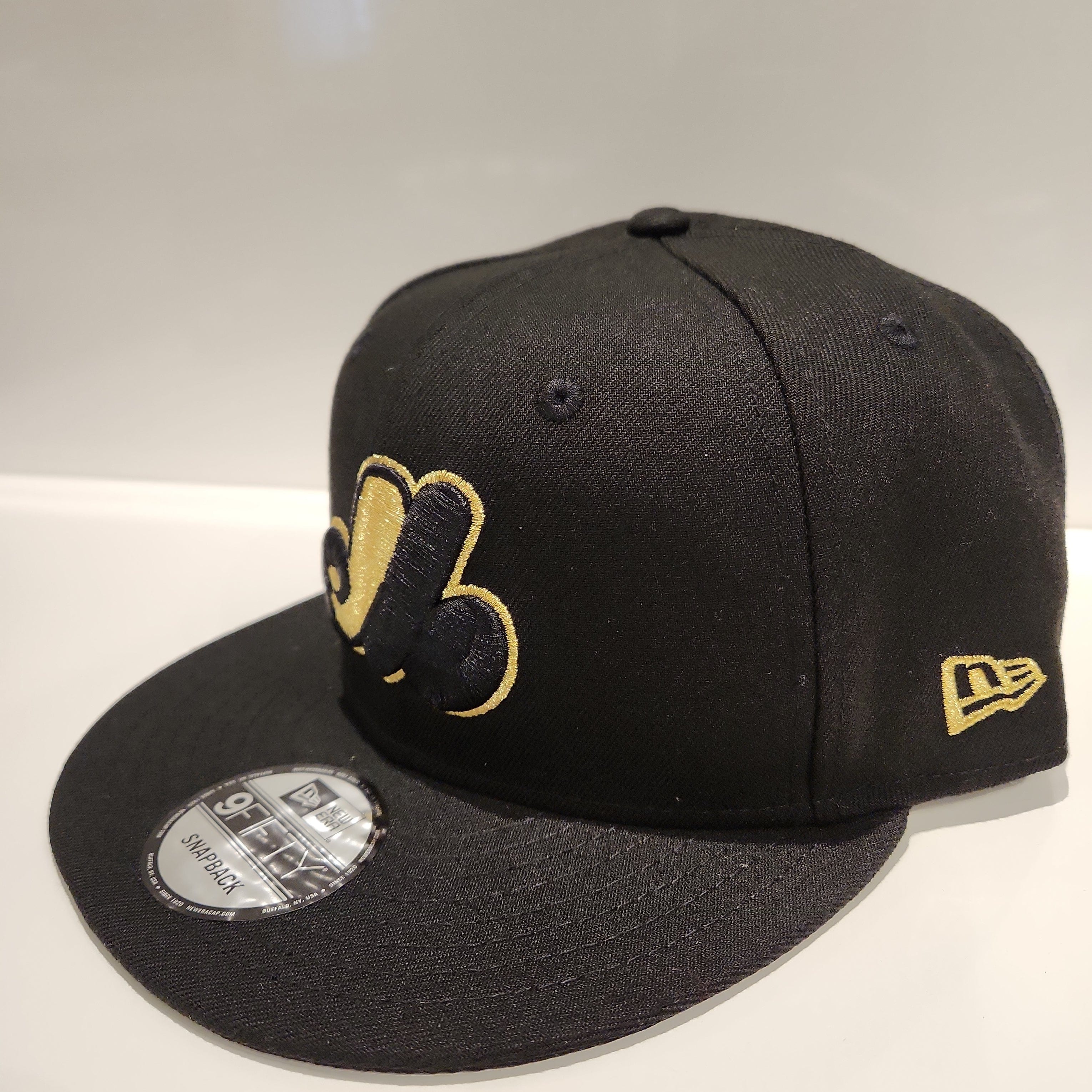 Montreal Expos MLB New Era Men's Black/Gold 9Fifty Cooperstown Snapback