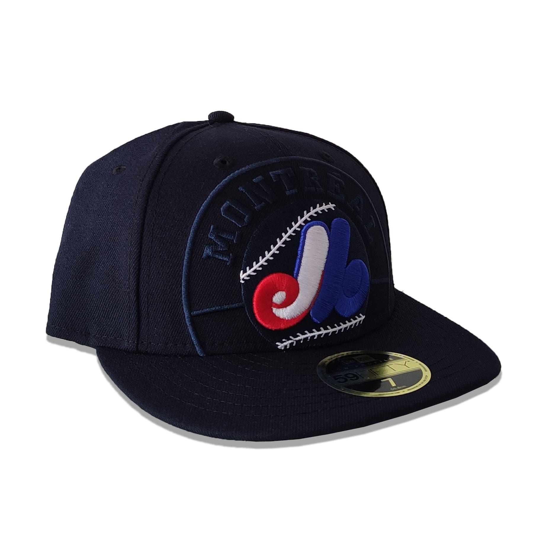 Montreal Expos MLB New Era Men's Navy 59Fifty Cooperstown Logo Elements Fitted Hat