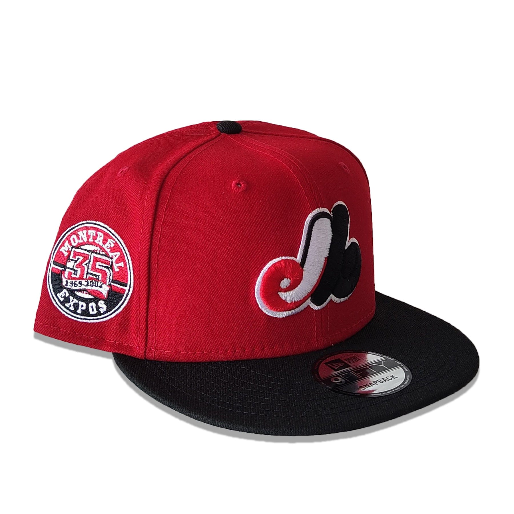 Montreal Expos MLB New Era Men's Red 9Fifty Cooperstown 35th Anniversary Patch Snapback