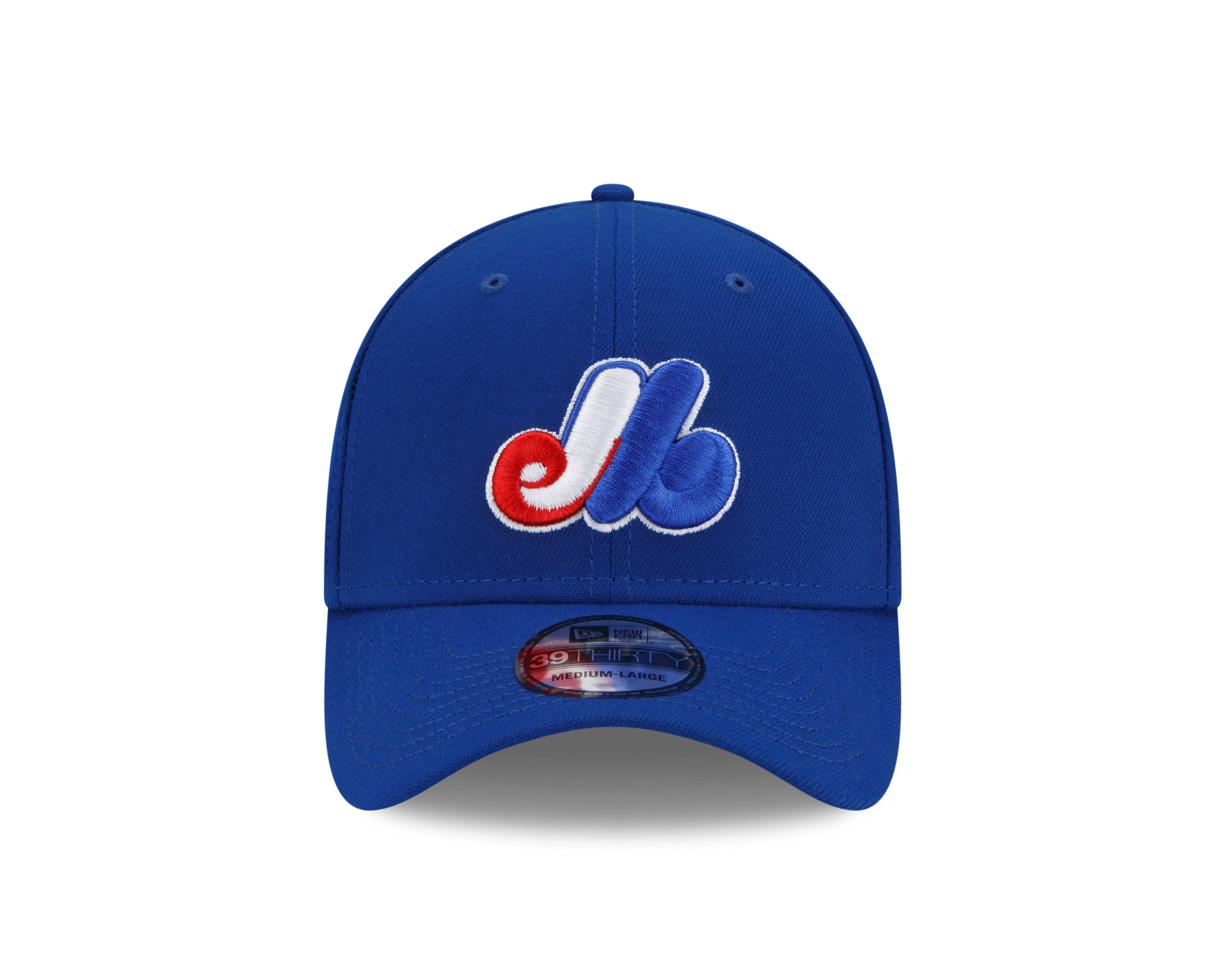 Montreal Expos MLB New Era Men's Royal Blue 39Thirty Team Classic Stretch Fit Hat