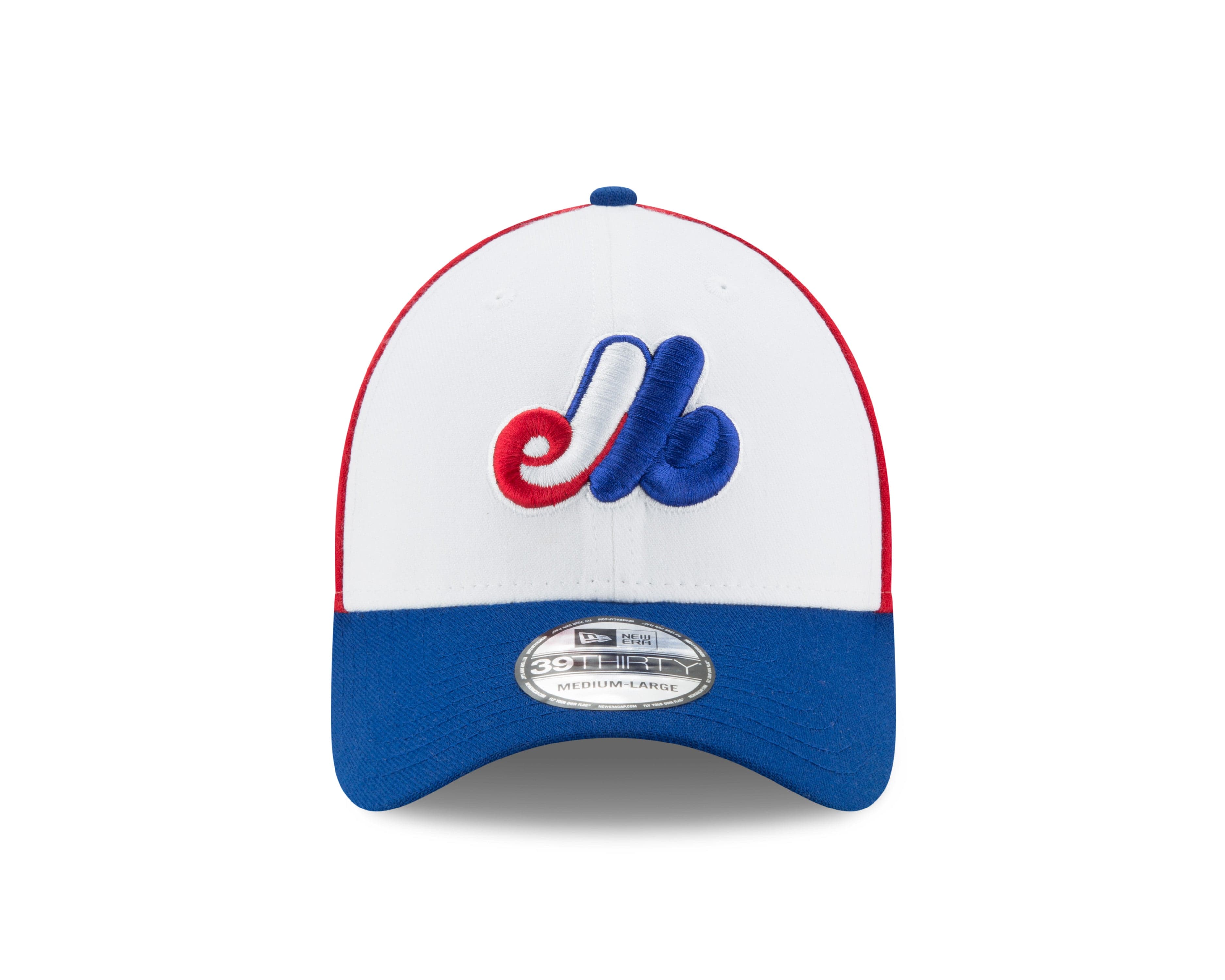 Montreal Expos MLB New Era Men's Tricolor 39Thirty Team Classic Stretch Fit Hat