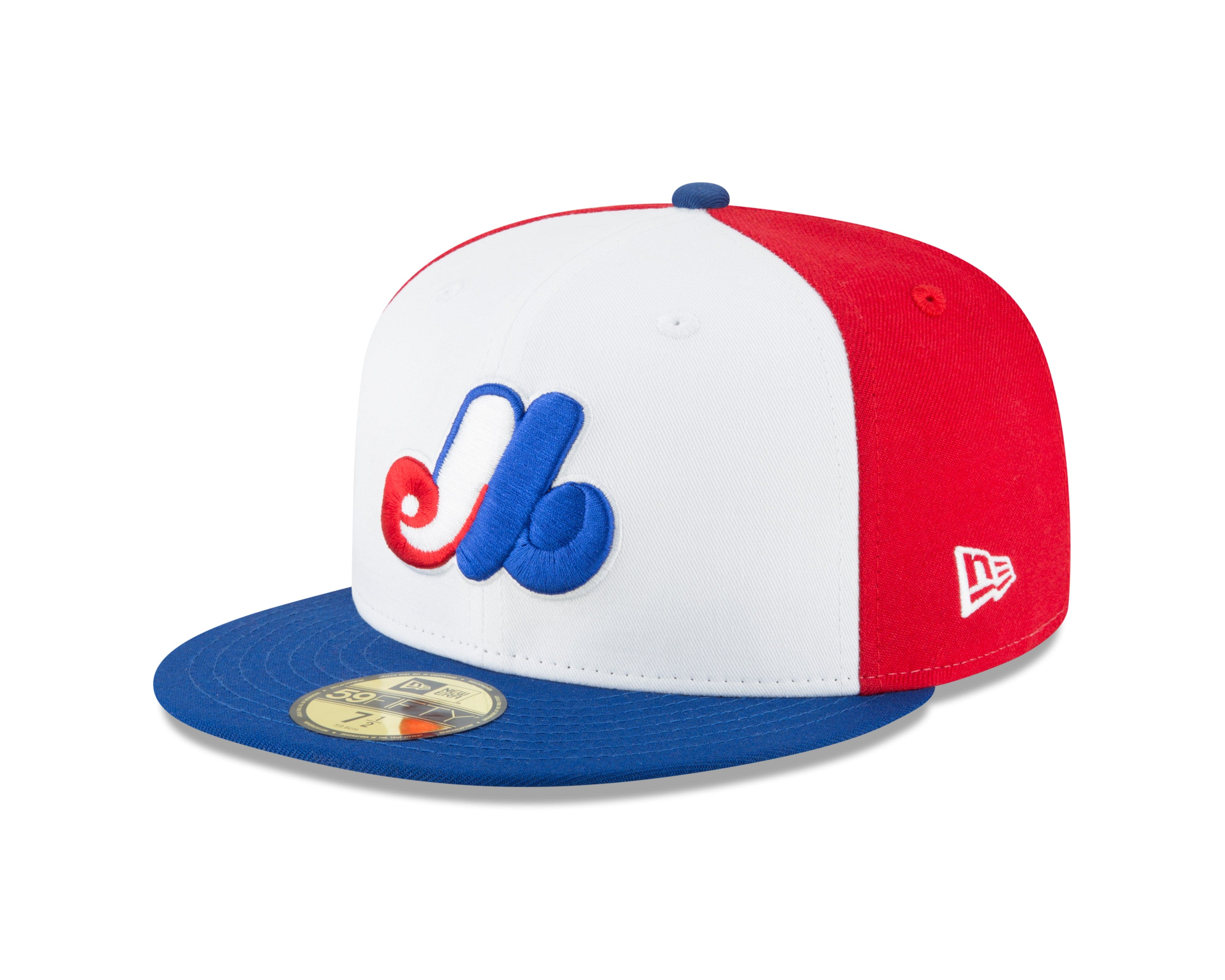 Montreal Expos MLB New Era Men's Tricolor 59Fifty 1969-91 Cooperstown Fitted Hat