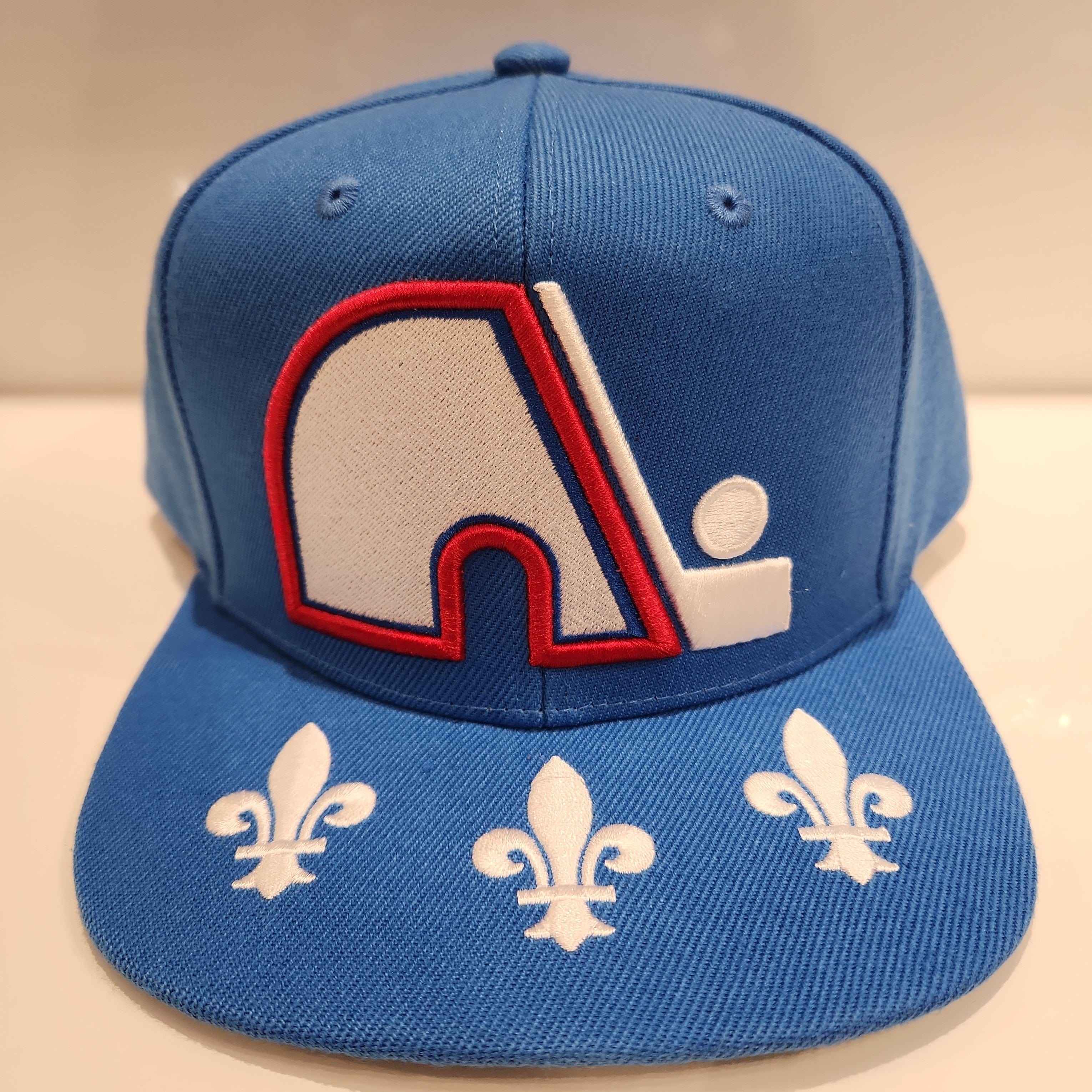 Quebec Nordiques NHL Mitchell & Ness Men's Light Blue Vintage Hat Trick Snapback