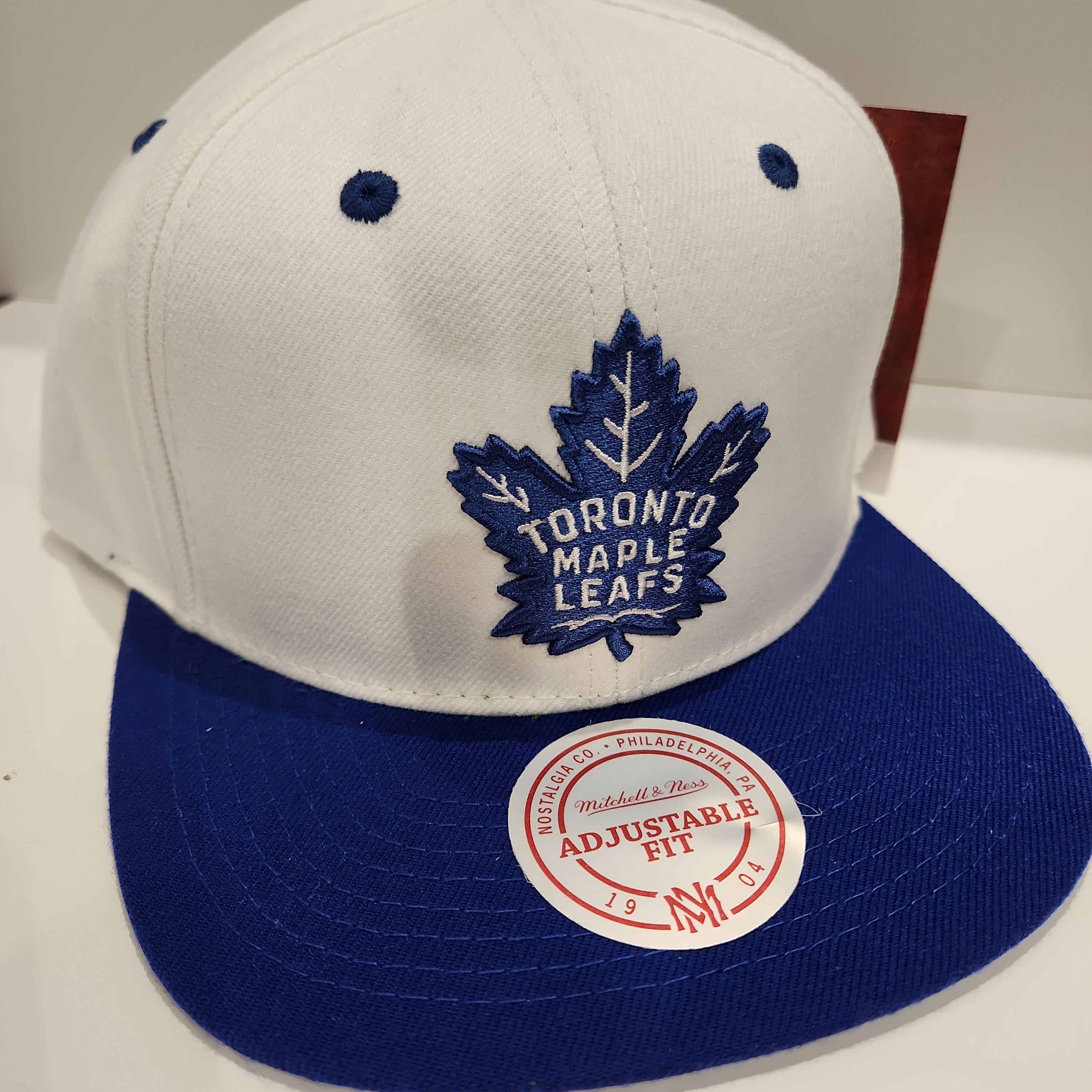 Toronto Maple Leafs NHL Mitchell & Ness Men's White Two Tone Snapback