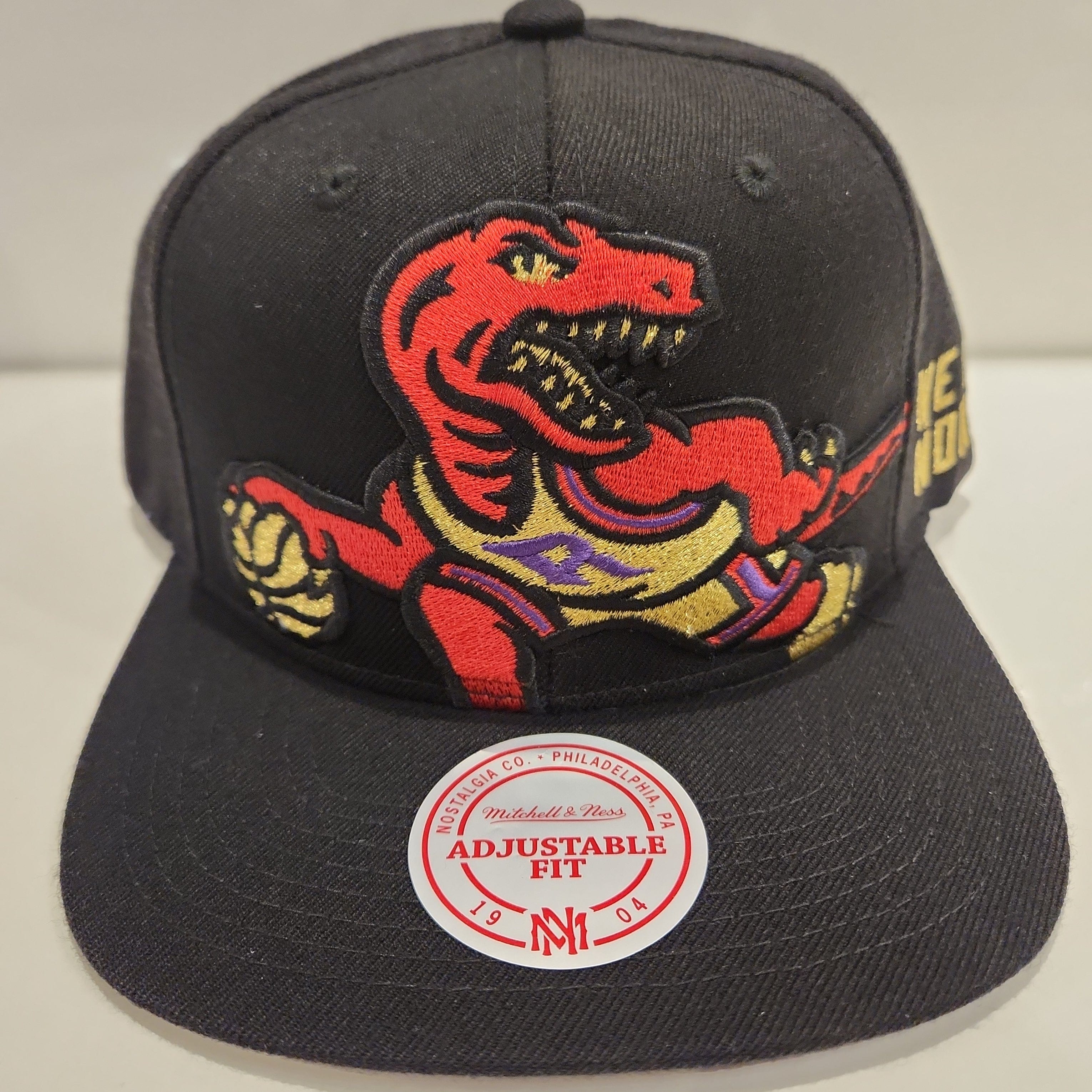 Toronto Raptors NBA Mitchell & Ness Men's Black XL Crop Dino Snapback