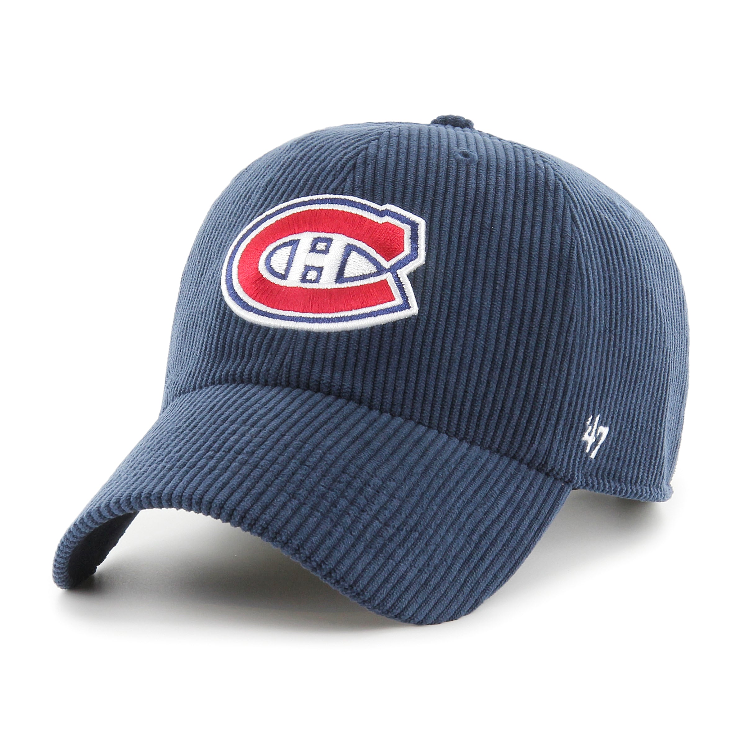 Montreal Canadiens NHL 47 Brand Men's Navy Thick Cord Clean up Adjustable Hat