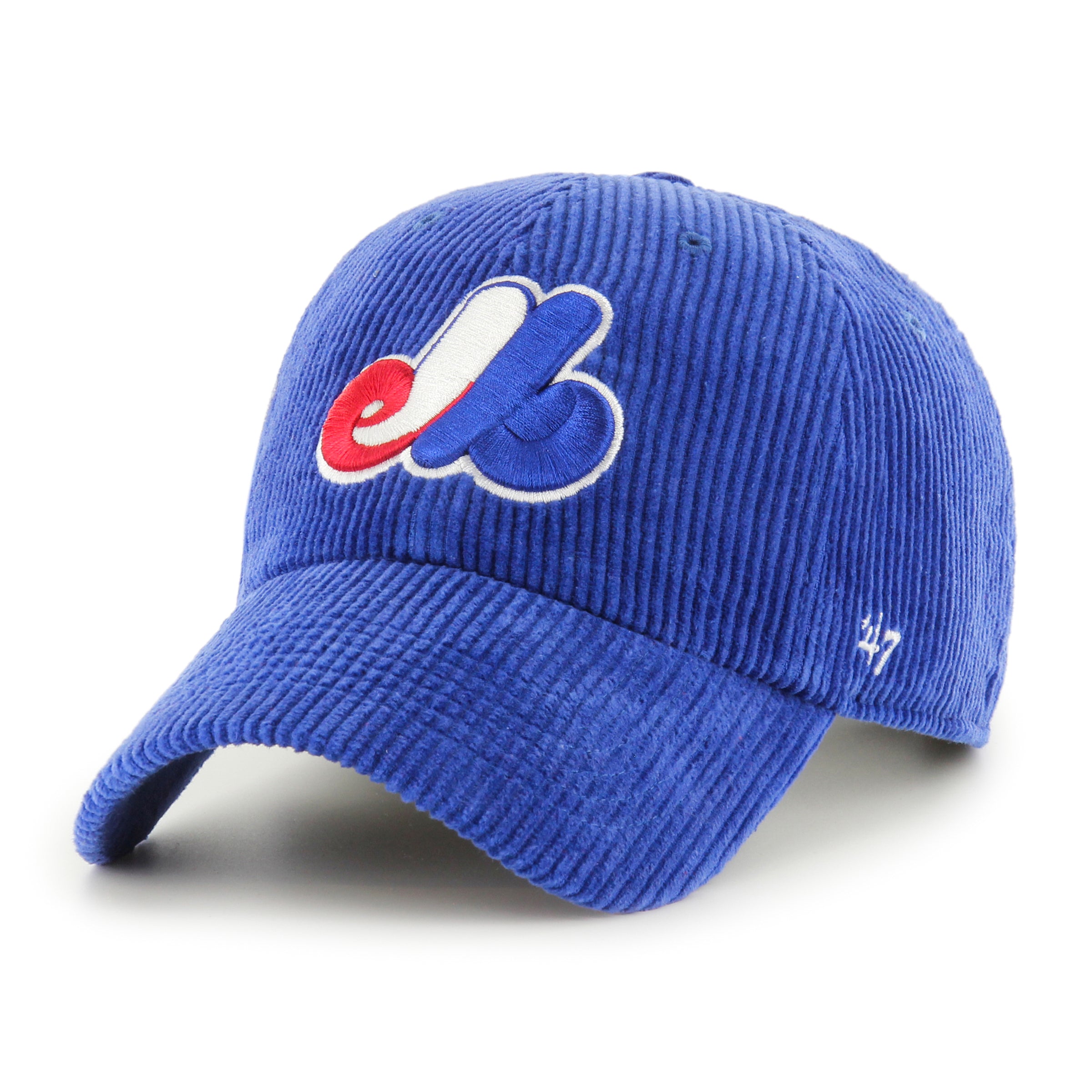 Chapeau réglable de nettoyage à cordon épais bleu royal des Expos de Montréal MLB 47 Brand pour hommes