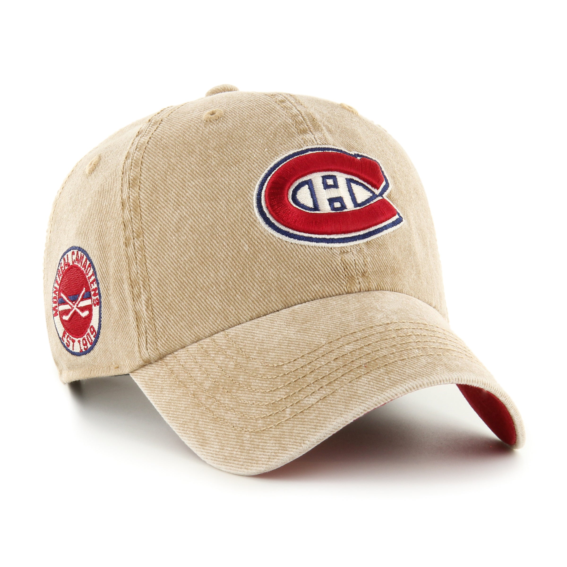 Montreal Canadiens NHL 47 Brand Men's Beige Earldor Clean Up Adjustable Hat