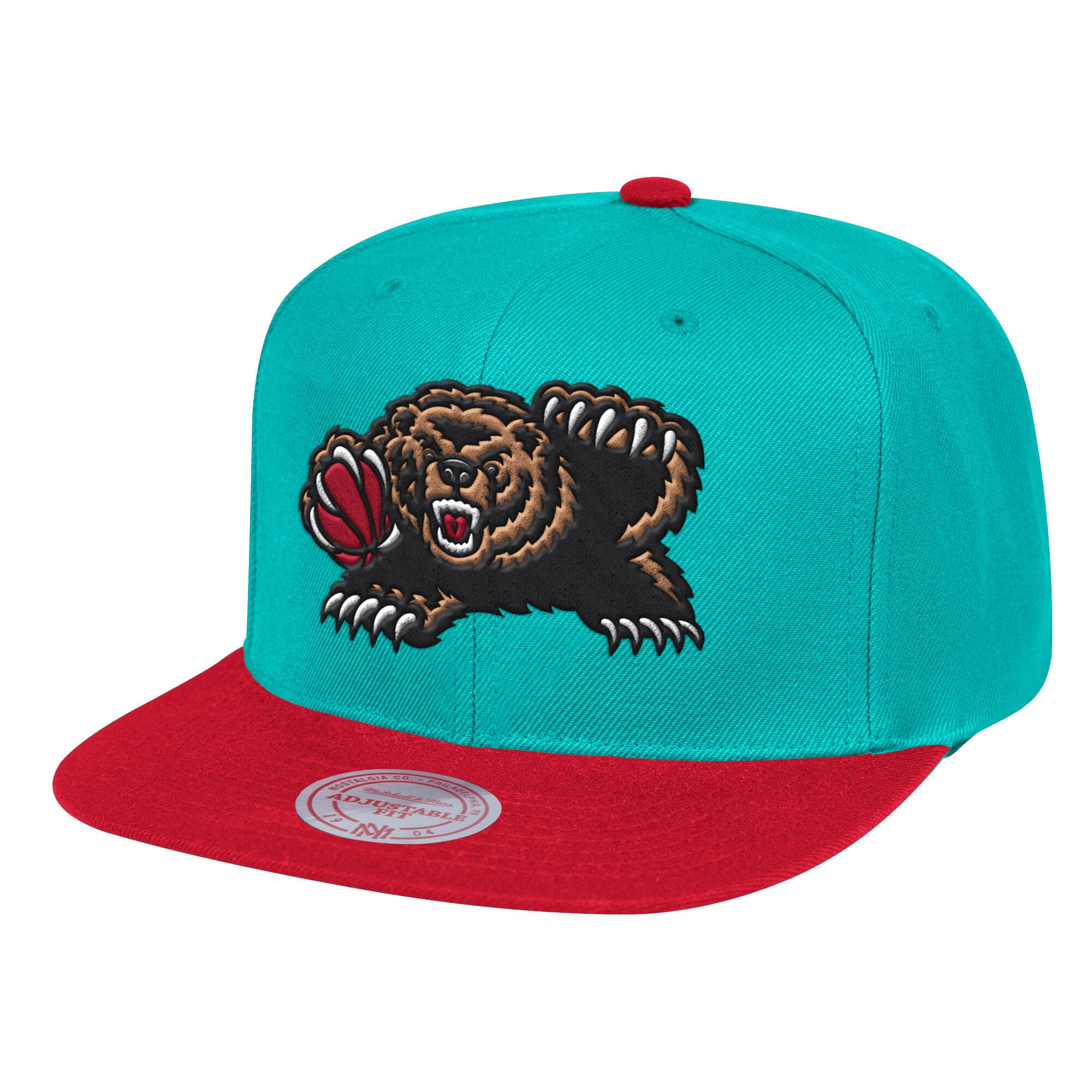 Vancouver Grizzlies NBA Mitchell & Ness Men's Turquoise Wool Two Tone Snapback